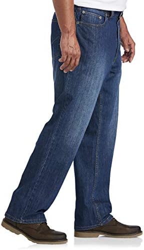 אומה אמיתית של מכנסי מכנסי נתיחה גדולים וגבוהים של DXL גברים רגועים | ניתן לשטוף מכונה עם סגנון 5 כיס ופרטים